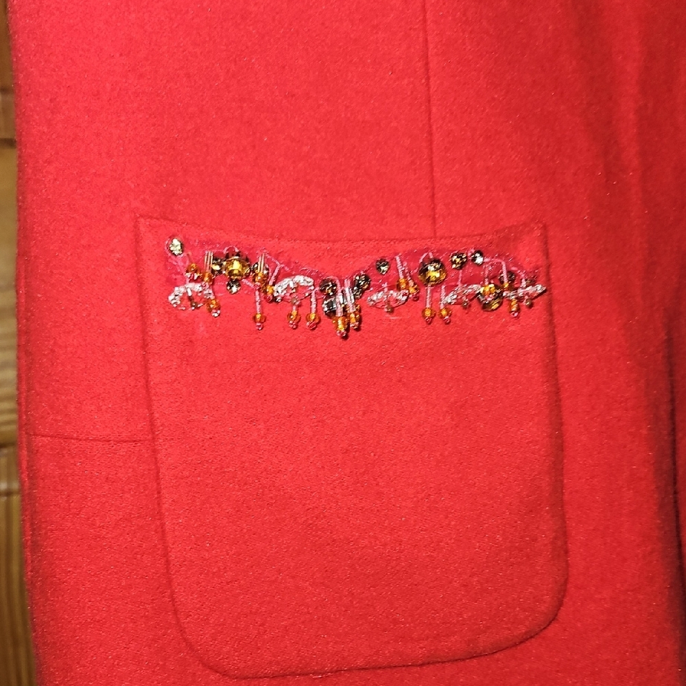 MOISELLE Elegant Red Sheath Mini Dress with Crew Neck - Picture 3 of 6